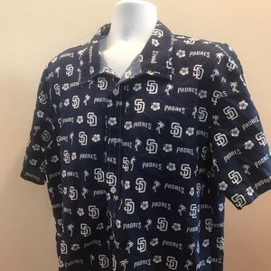 San Diego Padres Blue Hawaiian Men’s Shirt XL